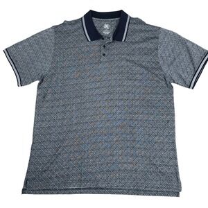 R&R Casual Polo Mens XXL Blue Short Sleeve Cotton Office Golf